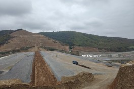 Qəbələdə Yengicə su anbarının tikintisi davam etdirilir - FOTO 