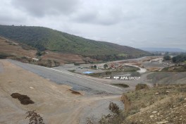 Qəbələdə Yengicə su anbarının tikintisi davam etdirilir - FOTO 