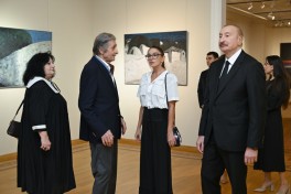 Prezident, birinci xanım və ailə üzvləri “Mənim Abşeronum: Üstə gəl” sərgisi ilə tanış olublar
