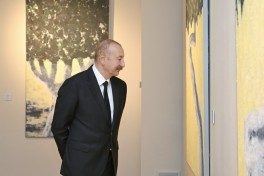 Prezident, birinci xanım və ailə üzvləri “Mənim Abşeronum: Üstə gəl” sərgisi ilə tanış olublar