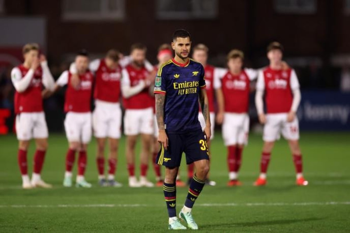 Arsenal lost to a fourth-division club in the English League Cup