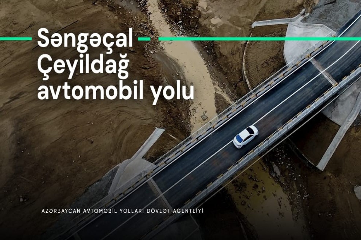 Qaradağda sel nəticəsində dağılmış körpünün yerində yenisi tikilib