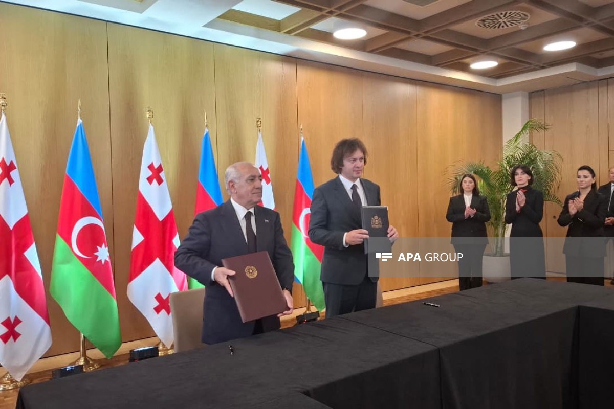 Azərbaycan-Gürcüstan sənədləri imzalanıb - <span class="red_color">FOTO