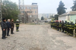 Gəncədə yanğın-taktiki təlimi keçirilib