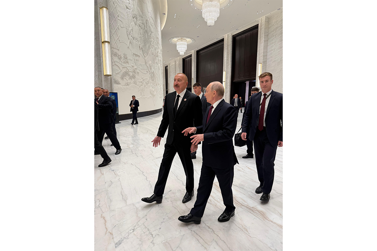 Prezident İlham Əliyevlə Vladimir Putin Bişkekdə ŞƏT sammiti çərçivəsində söhbət ediblər - <span class="red_color">FOTO - <span class="red_color">VİDEO