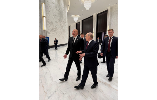 Prezident İlham Əliyevlə Vladimir Putin Bişkekdə ŞƏT sammiti çərçivəsində söhbət ediblər - FOTO  - VİDEO 
