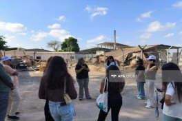 Azərbaycanlı jurnalistlər 7 oktyabr hücumlarının baş verdiyi Nahal Oz kibbutzunda olub - FOTO 