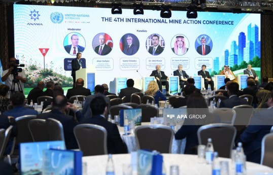 4-cü Beynəlxalq Minatəmizləmə Konfransı çərçivəsində panel müzakirə olub - FOTO 