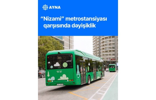 “Nizami” metrostansiyası qarşısında avtobus dayanacağı ərazisi uzadılıb