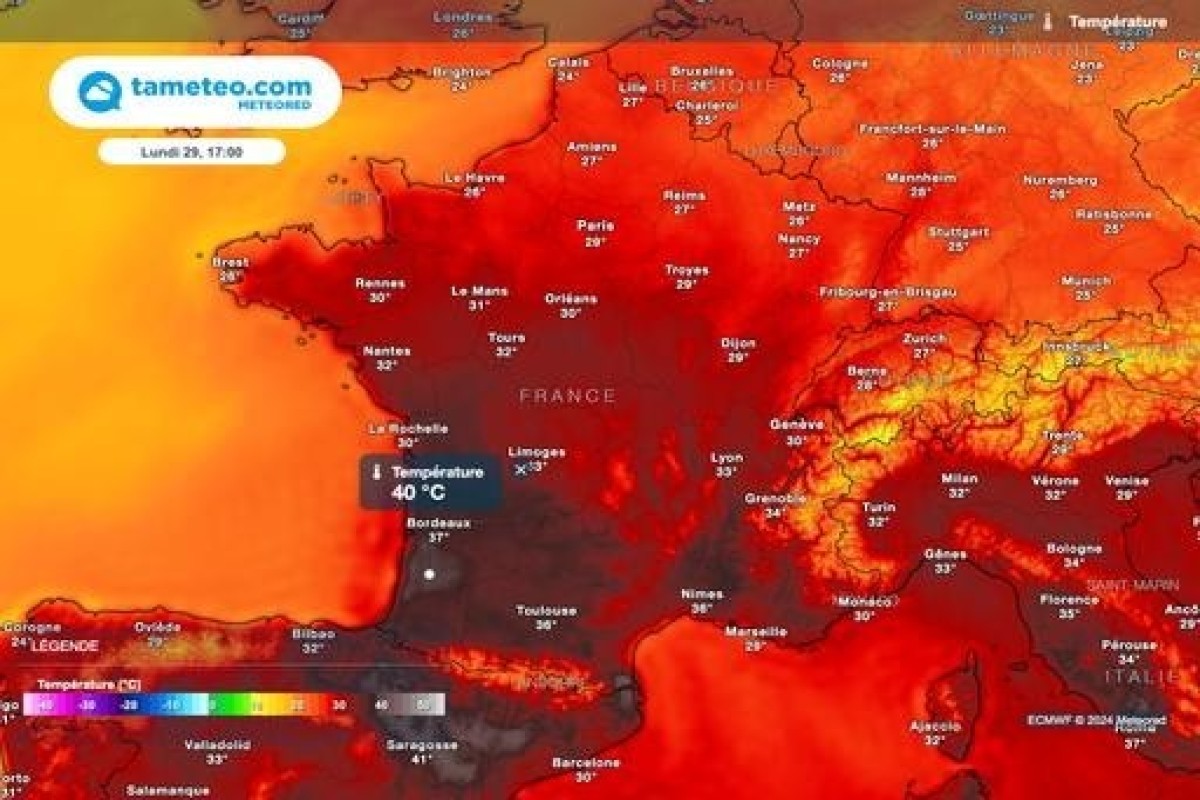 Fransada yeni isti hava dalğası gözlənilir