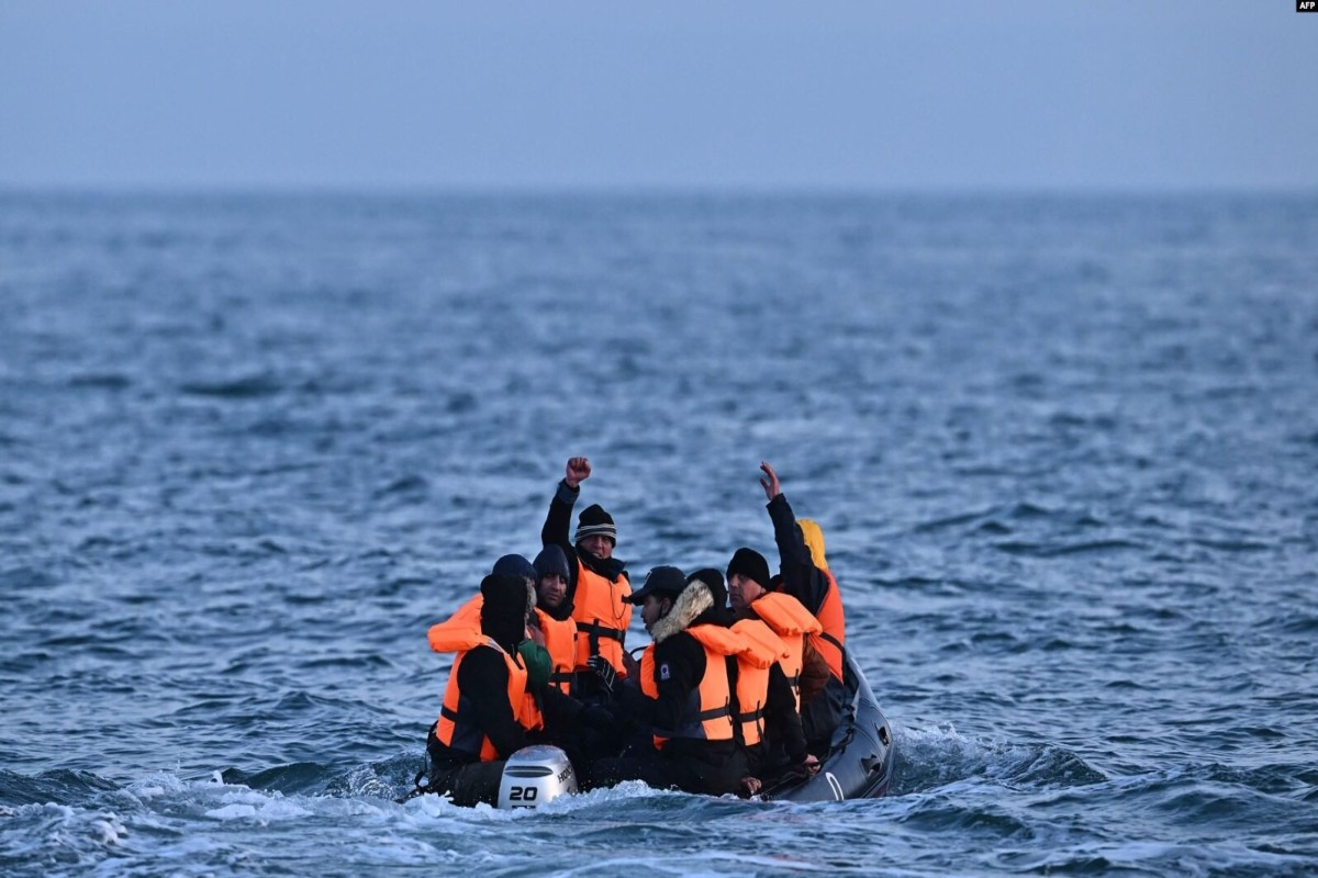 Britain intercepted a boat carrying 140 illegal migrants in the English Channel
