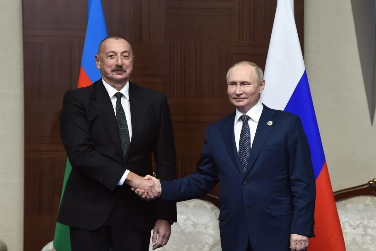 President of the Republic of Azerbaijan Ilham Aliyev, Vladimir Putin, Russian President