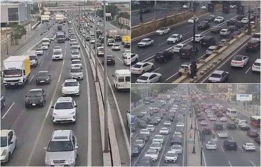 Bakıda 19 istiqamətdə sıxlıq var - FOTO 