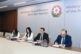 Elnur Məmmədov Bakıda ABŞ-ın Ermənistandakı müvəqqəti işlər vəkili ilə TRIPP-in icrasını müzakirə edib