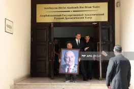 Xalq artisti Aleksandr Şarovski ilə vida mərasimi keçirilib - YENİLƏNİB - FOTO