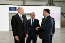Prezident Qaradağda kağız və gigiyenik məhsulların istehsalı müəssisəsinin açılışında iştirak edib