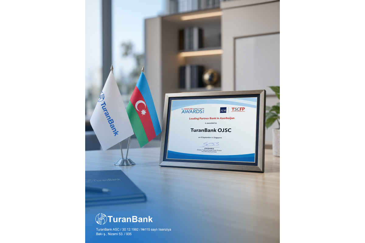 TuranBank “Azərbaycanda aparıcı tərəfdaş bank” nominasiyası üzrə beynəlxalq mükafata layiq görülüb