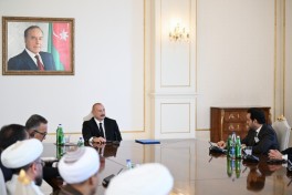 Prezident İlham Əliyev Bakıda keçirilən beynəlxalq konfransların iştirakçılarını qəbul edib