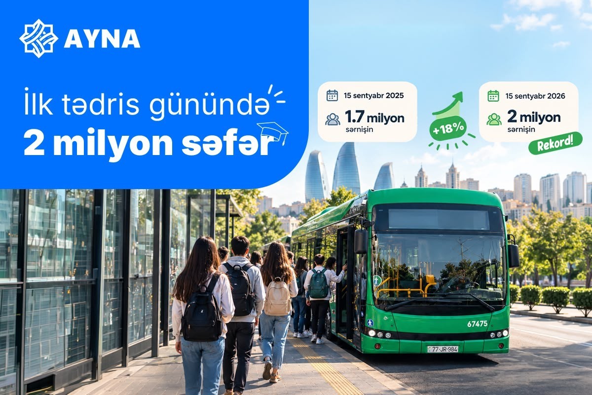 İlk tədris günündə avtobuslarla rekord sayda sərnişin daşınıb