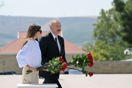 Prezident və birinci xanım Şamaxı rayonuna səfər ediblər
