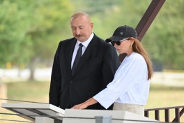 Prezident Şamaxıda Pir Ömər Sultan ziyarətgahında aparılan konservasiya işləri ilə tanış olub - YENİLƏNİB  - FOTO 