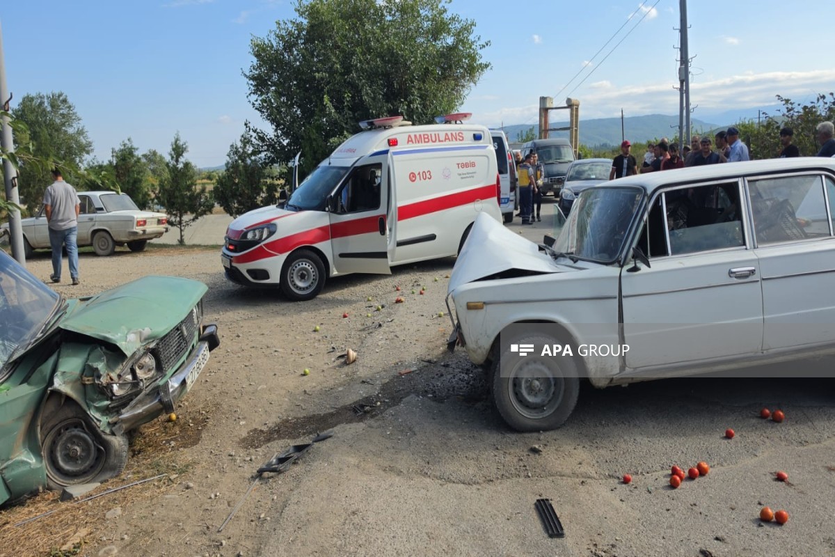 Qubada yol qəzasında 5 nəfər xəsarət alıb - FOTO