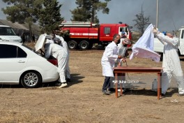 FHN-in Muğan Regional Mərkəzi kompleks mülki müdafiə təlimi keçirib - FOTO 