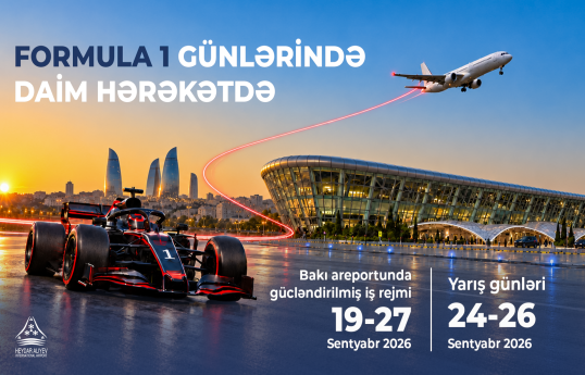 Heydər Əliyev Beynəlxalq Aeroportu Formula 1 ərəfəsində gücləndirilmiş iş rejimində işləyəcək
