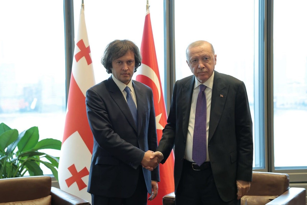 Gürcüstanın Baş naziri İrakli Kobaxidze və Türkiyə Prezidenti Rəcəb Tayyib Ərdoğan