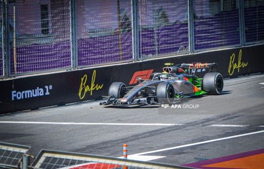 Bakıda Formula 1 üzrə Azərbaycan Qran-Prisində ilk sərbəst yürüş başa çatıb - FOTO  - YENİLƏNİB 