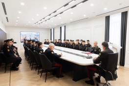 Vilayət Eyvazov xaricdə Polis Akademiyalarına ezam olunan kursantları qəbul edib