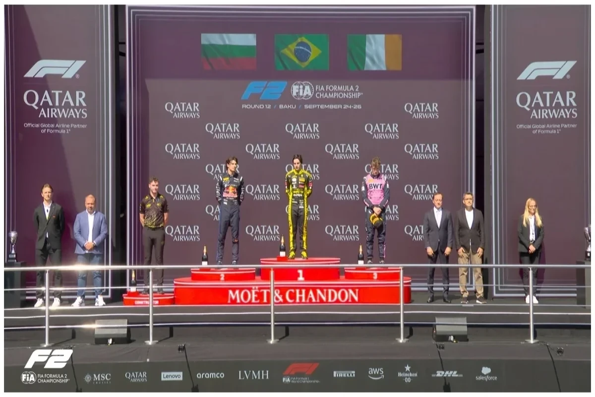“Formula 2” Azərbaycan Qran-prisinin qalibləri mükafatlandırılıb