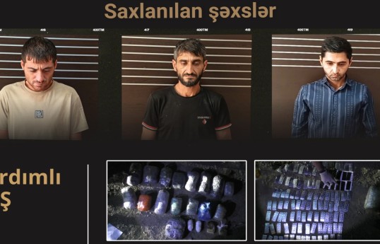 Yardımlıda 16 kq narkotik vasitə aşkarlanıb, üç nəfər həbs edilib
