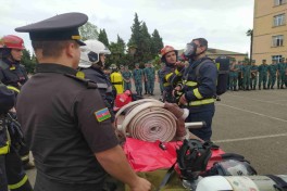FHN DSX-nın Lənkərandakı hərbi hissəsində təlim keçirib