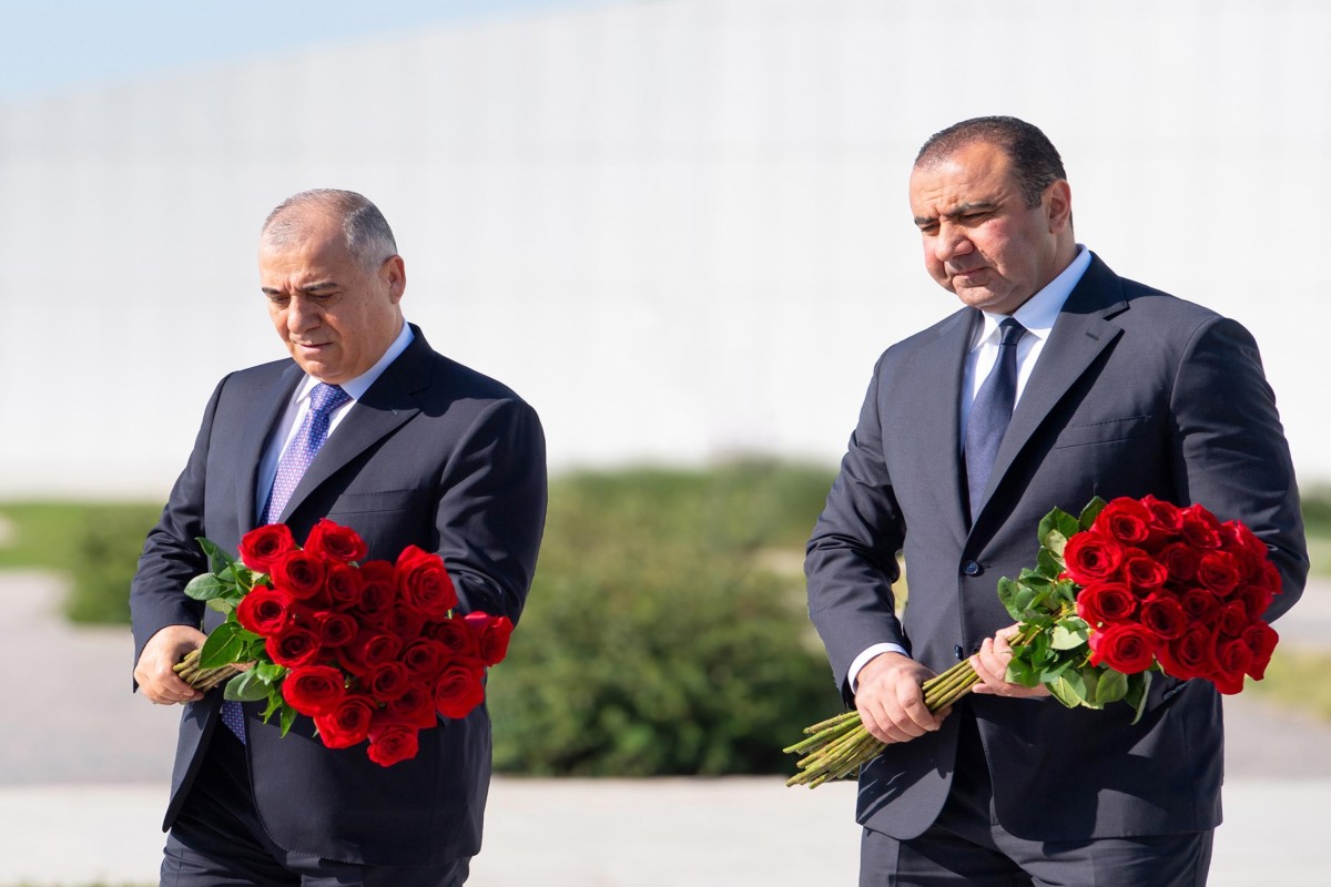 Əli Nağıyev və  Orxan Sultanov Bakı şəhərindəki Zəfər parkını ziyarət ediblər - <span class="red_color">FOTO