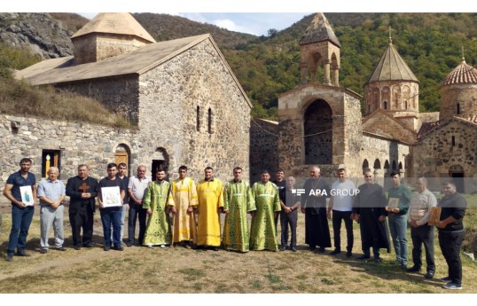 Alban-Udi dini icmasının nümayəndələri Xudavəng monastır kompleksini ziyarət ediblər - FOTO  - YENİLƏNİB 