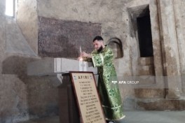 Alban-Udi dini icmasının nümayəndələri Xudavəng monastır kompleksini ziyarət edib - FOTO 