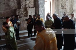 Alban-Udi dini icmasının nümayəndələri Xudavəng monastır kompleksini ziyarət ediblər - FOTO  - YENİLƏNİB 