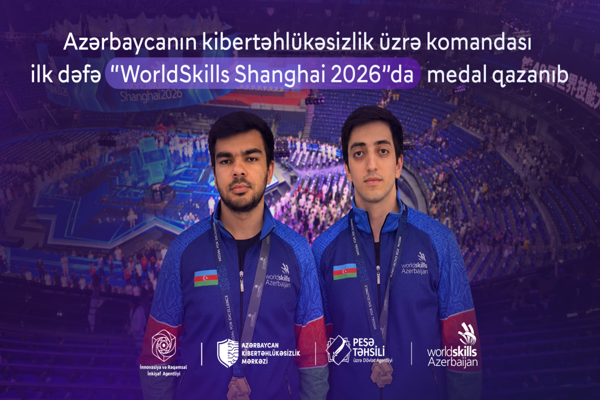 Azərbaycanın kibertəhlükəsizlik üzrə komandası ilk dəfə “WorldSkills Shanghai 2026”da medal qazanıb
