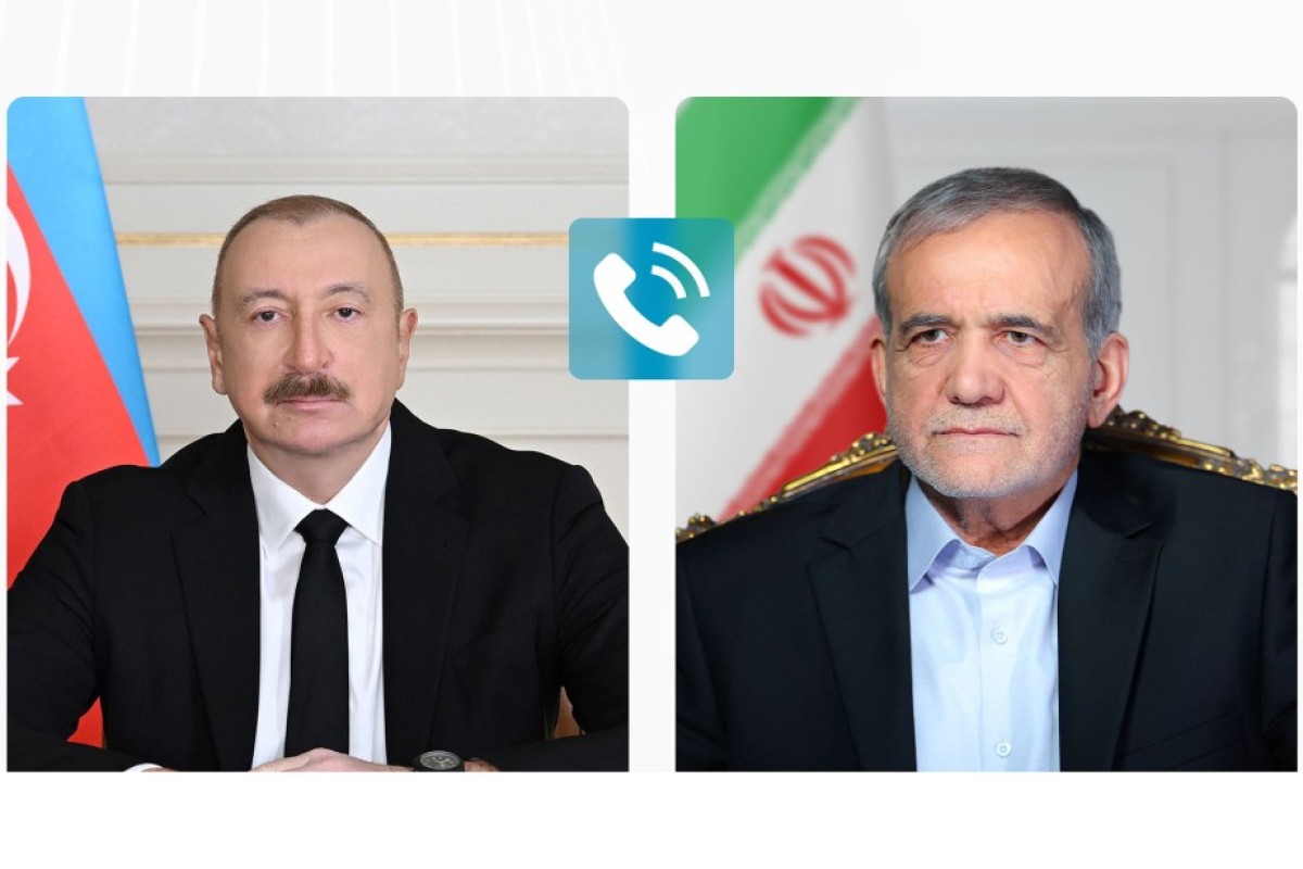 Azərbaycan Respublikasının Prezidenti İlham Əliyev, İran İslam Respublikasının Prezidenti Məsud Pezeşkian