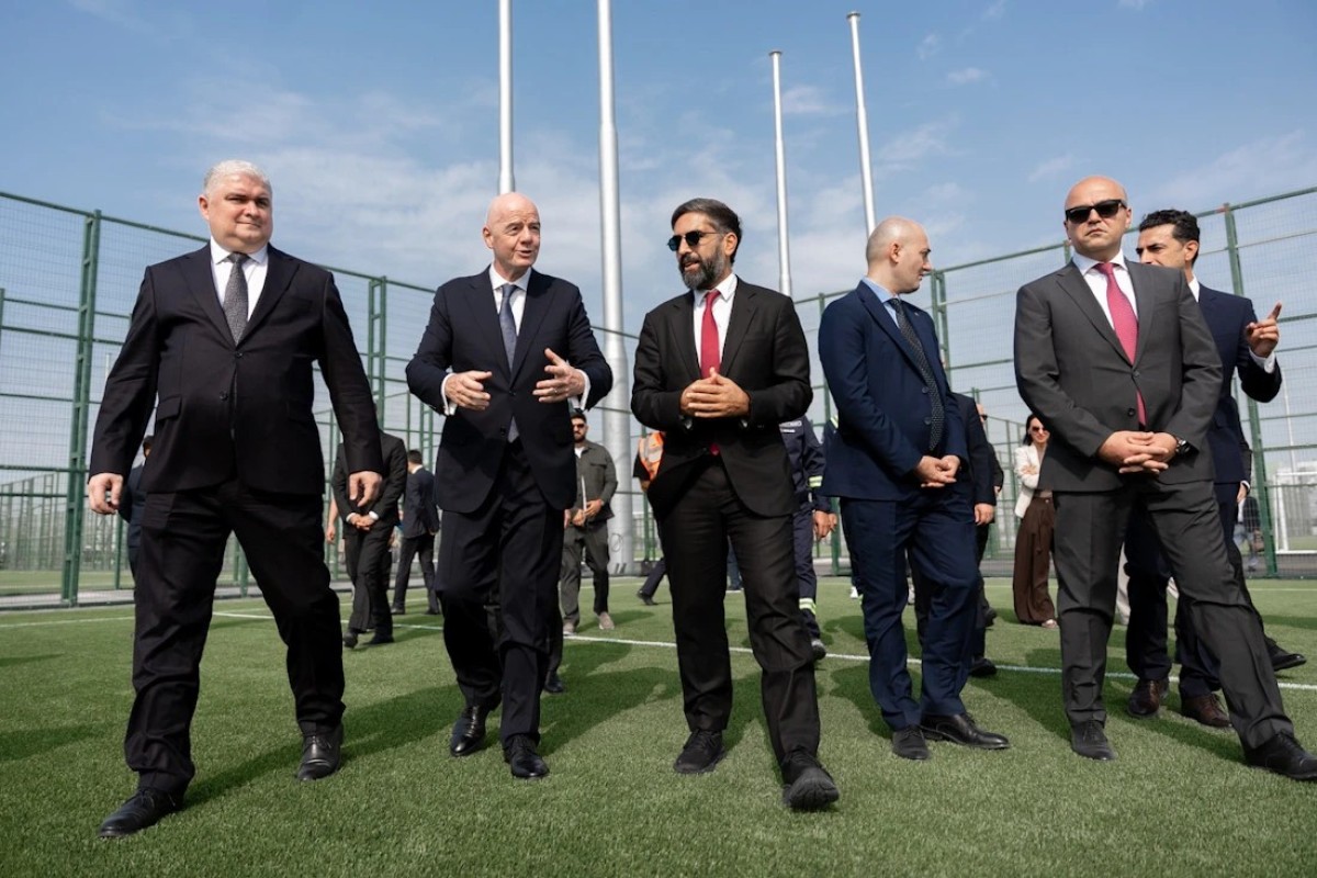 İnfantino Hövsanda inşa olunan meydançalara baxış keçirib