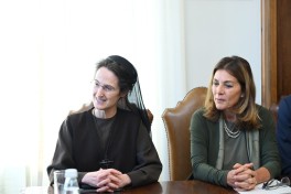 Leyla Əliyeva Vatikan şəhər-dövlətinin qubernatorluğunun prezidenti ilə görüşüb - FOTO 