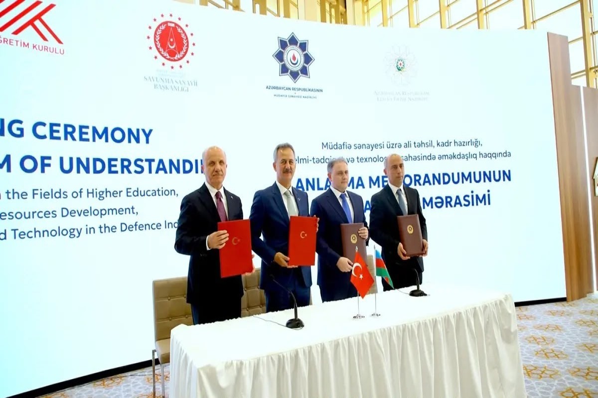 Azərbaycan və Türkiyə arasında müdafiə sənayesi üzrə əməkdaşlıq memorandumu imzalanıb