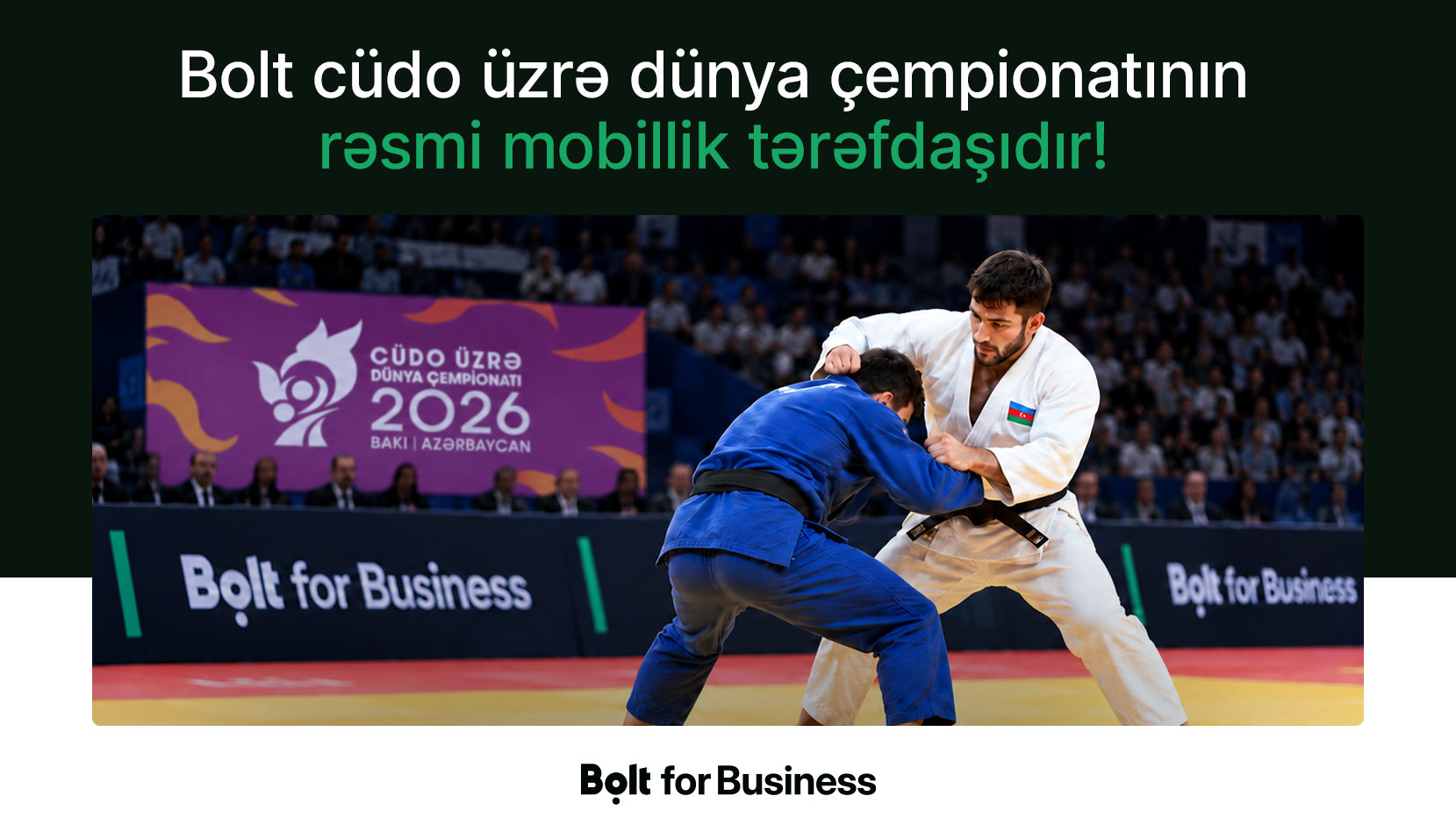 "Bolt” cüdo üzrə dünya çempionatının rəsmi mobillik tərəfdaşıdır