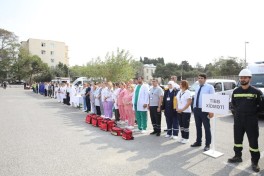FHN-in Bakı Regional Mərkəzi mülki müdafiə məşqləri keçirib